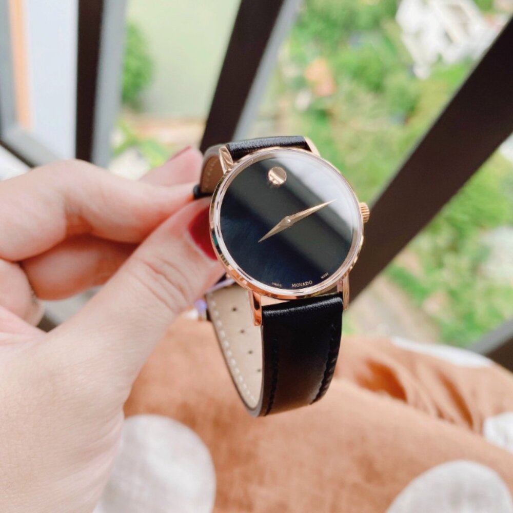 Movado Women's Classic Gold Leather Watch New